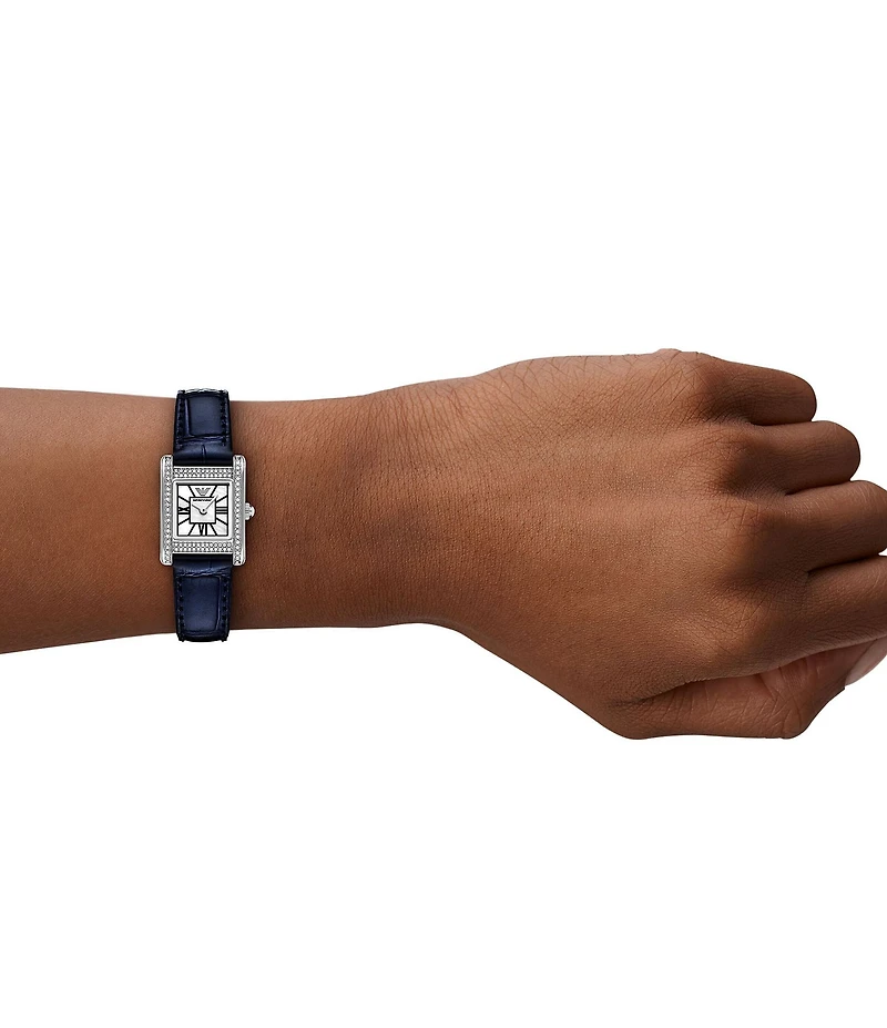 Emporio Armani Women's Quartz Two-Hand Leather Strap Watch