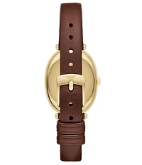 Emporio Armani Women's Sinfonia Quartz Two-Hand Leather Strap Watch