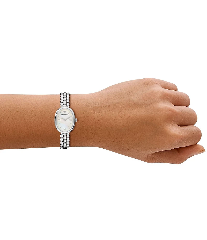 Emporio Armani Women's Sinfonia Quartz Two Hand Stainless Steel Bracelet Watch