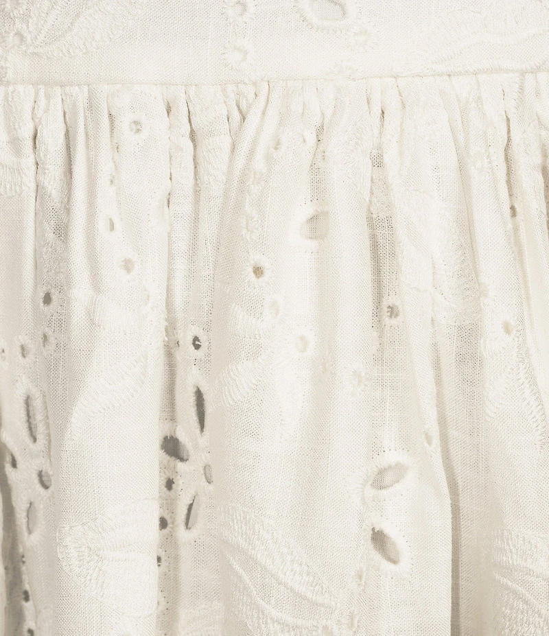 En Saison Analise Sweetheart Neck Sleeveless Lace Border Embroidered A-Line Maxi Dress