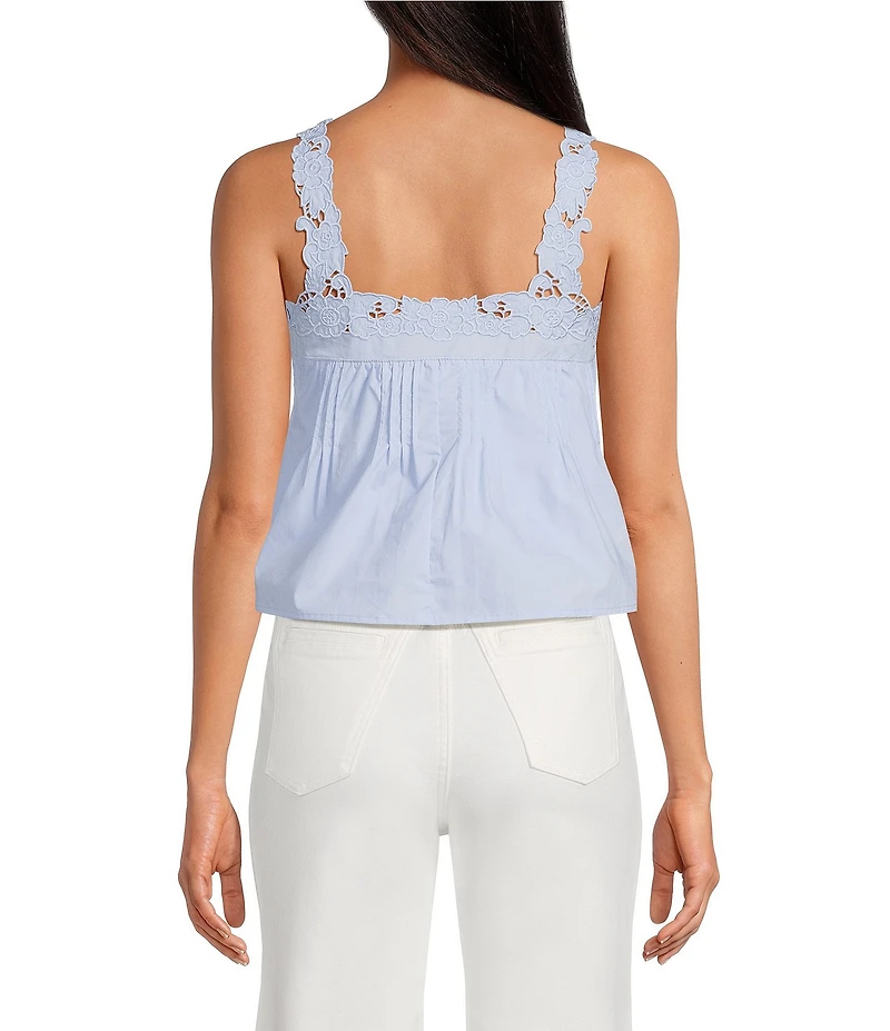 En Saison Lucy Square Neck Sleeveless Ruffle Strap Top