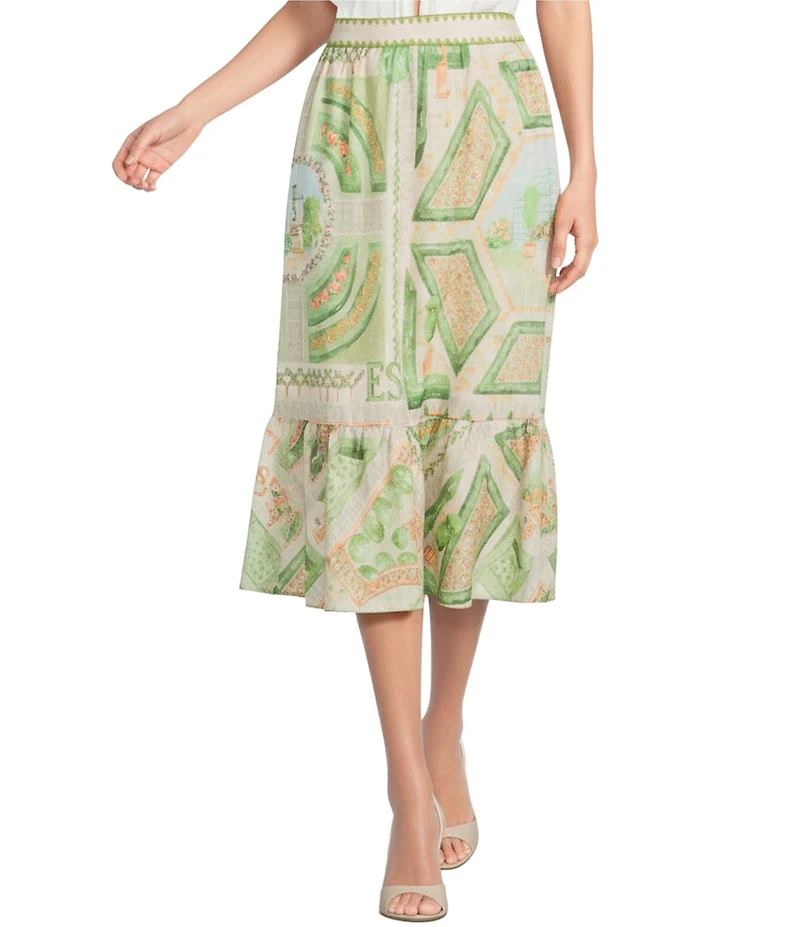 En Saison Sariyah High-Rise Tiered Midi Skirt