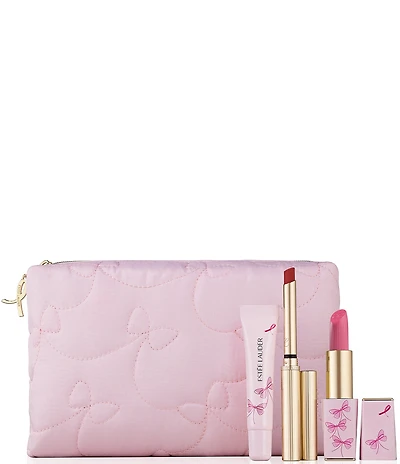 Estee Lauder Bouquet of Strength Lipstick and Lip Gloss Collection Supporting Breast Cancer Research Foundation