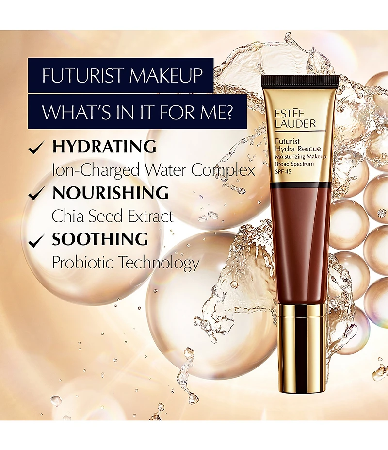 Estee Lauder Futurist Hydra Rescue Moisturizing Makeup Foundation SPF 45
