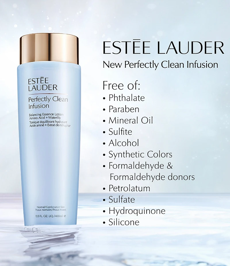 Estee Lauder Perfectly Clean Infusion Balancing Essence Treatment Lotion with Amino Acid + Waterlily