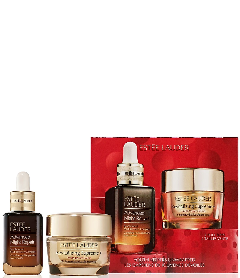 Estee Lauder Youth Keepers Unwrapped - Lift, Firm, and Glow Serum and Moisturizer Gift Set