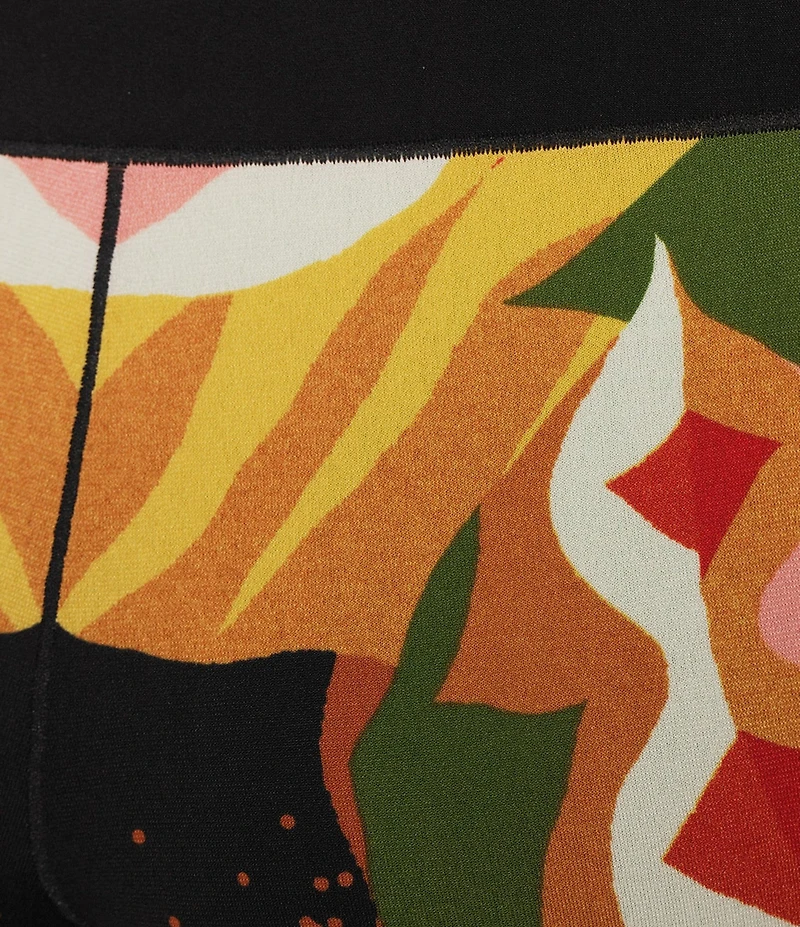 Eva Varro Abstract Print High Waist Straight Leg Coordinating Pants