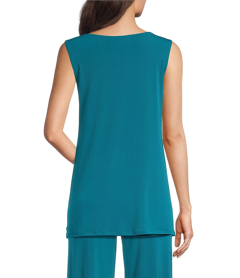 Eva Varro Boat Neck Cap Sleeve Grommet Tunic