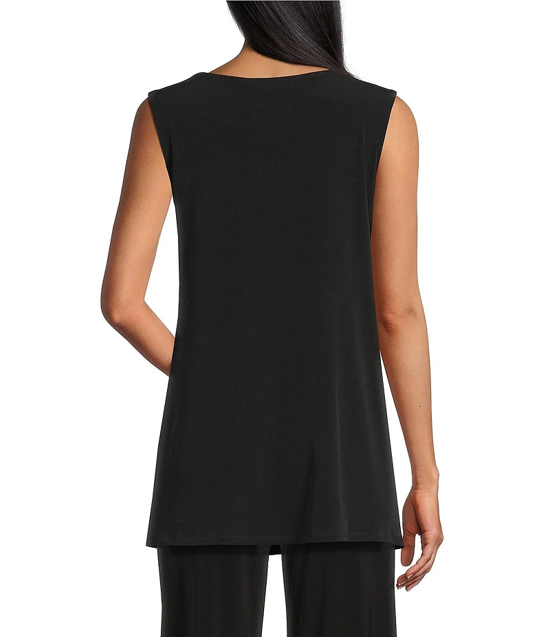 Eva Varro Boat Neck Sleeveless Grommet Tunic