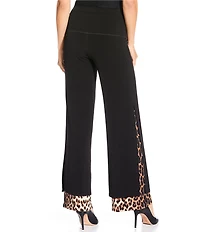 Eva Varro Double Layer Leopard High Rise Wide Leg Pants