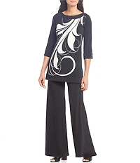 Eva Varro Elastic Waist Wide Leg Pants