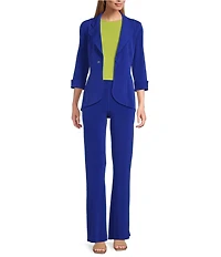 Eva Varro High Rise Elastic Waist Bell Bottom Pants