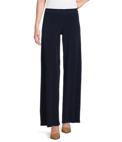 Eva Varro Knit Elastic Waist Wide Leg Pants