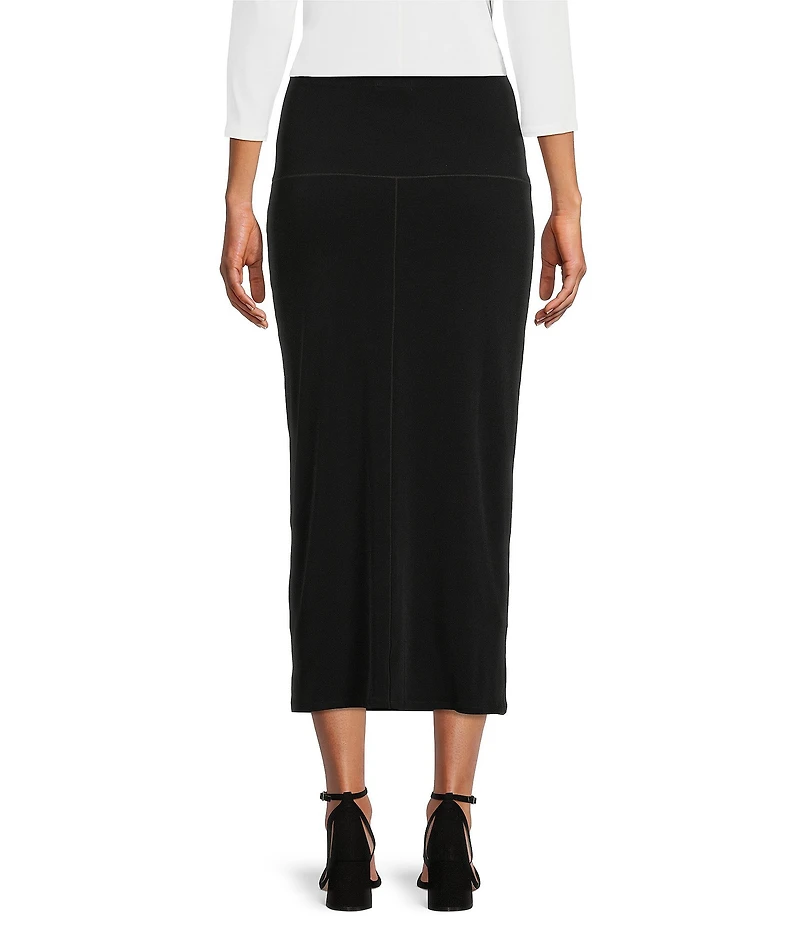 Eva Varro Elastic Waist Straight Sheath Midi Skirt