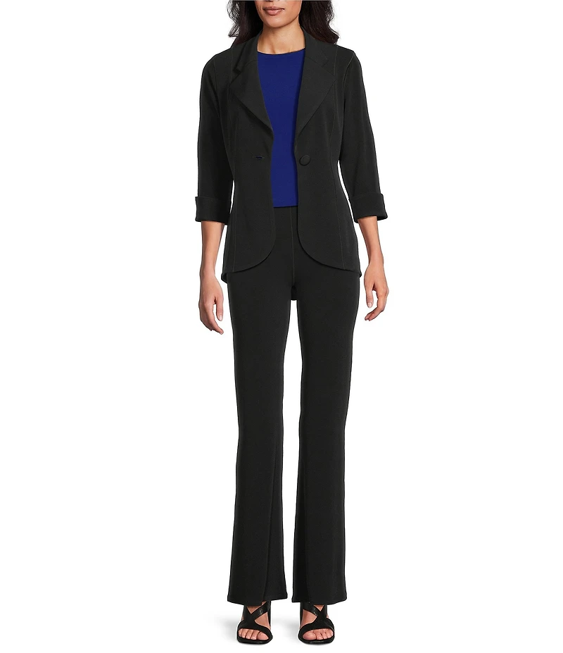 Eva Varro Notch Lapel 3/4 Sleeve High Low Jacket