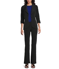 Eva Varro Notch Lapel 3/4 Sleeve High Low Jacket