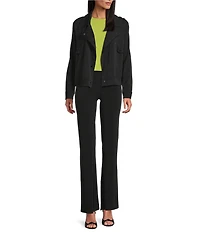 Eva Varro Notch Lapel Long Sleeve Double-Breasted Pilot Jacket