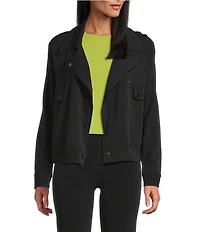 Eva Varro Notch Lapel Long Sleeve Double-Breasted Pilot Jacket