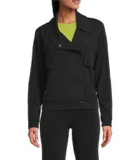 Eva Varro Notch Lapel Long Sleeve Double-Breasted Pilot Jacket