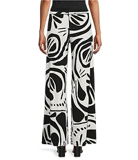 Eva Varro Printed Elastic Waist Wide Leg Coordinating Pants