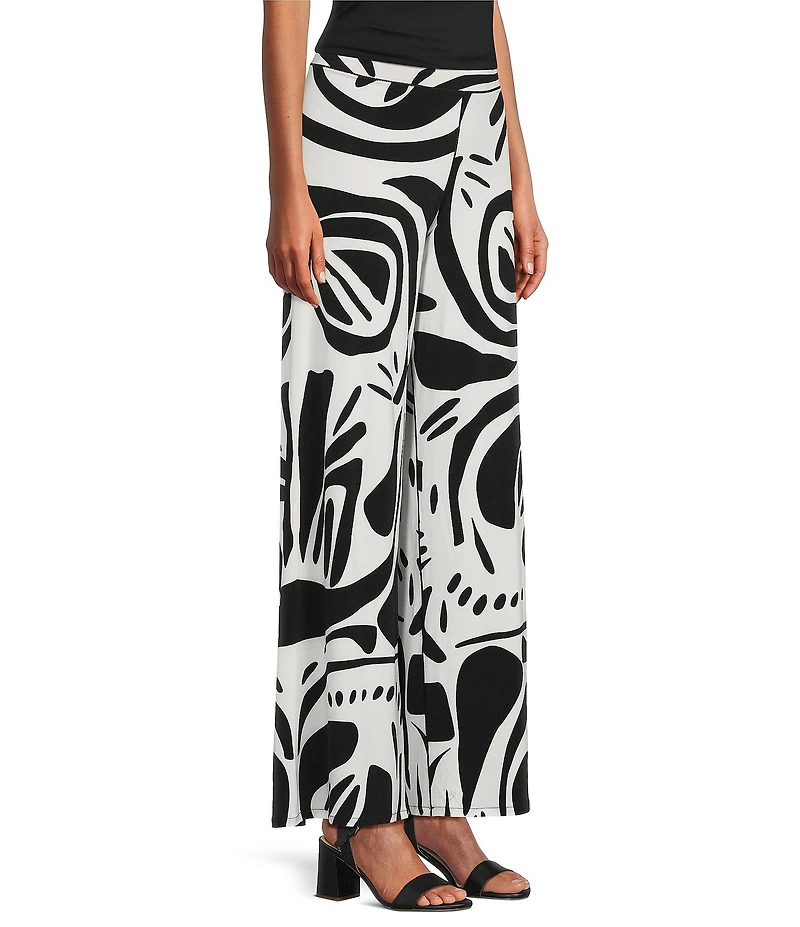 Eva Varro Printed Elastic Waist Wide Leg Coordinating Pants