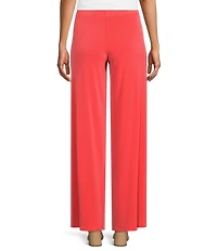 Eva Varro Single Layered Elastic Waist Straight Wide Leg Pants