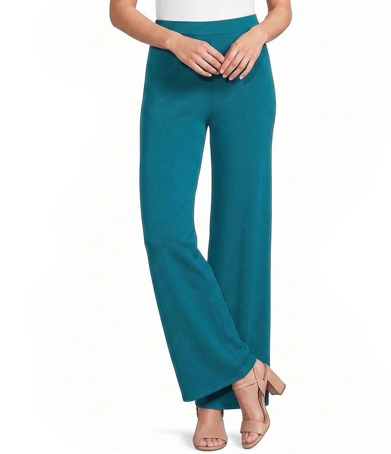 Eva Varro Single Layered Elastic Waist Straight Wide Leg Pants