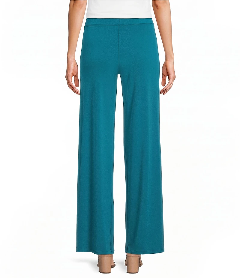 Eva Varro Single Layered Elastic Waist Straight Wide Leg Pants