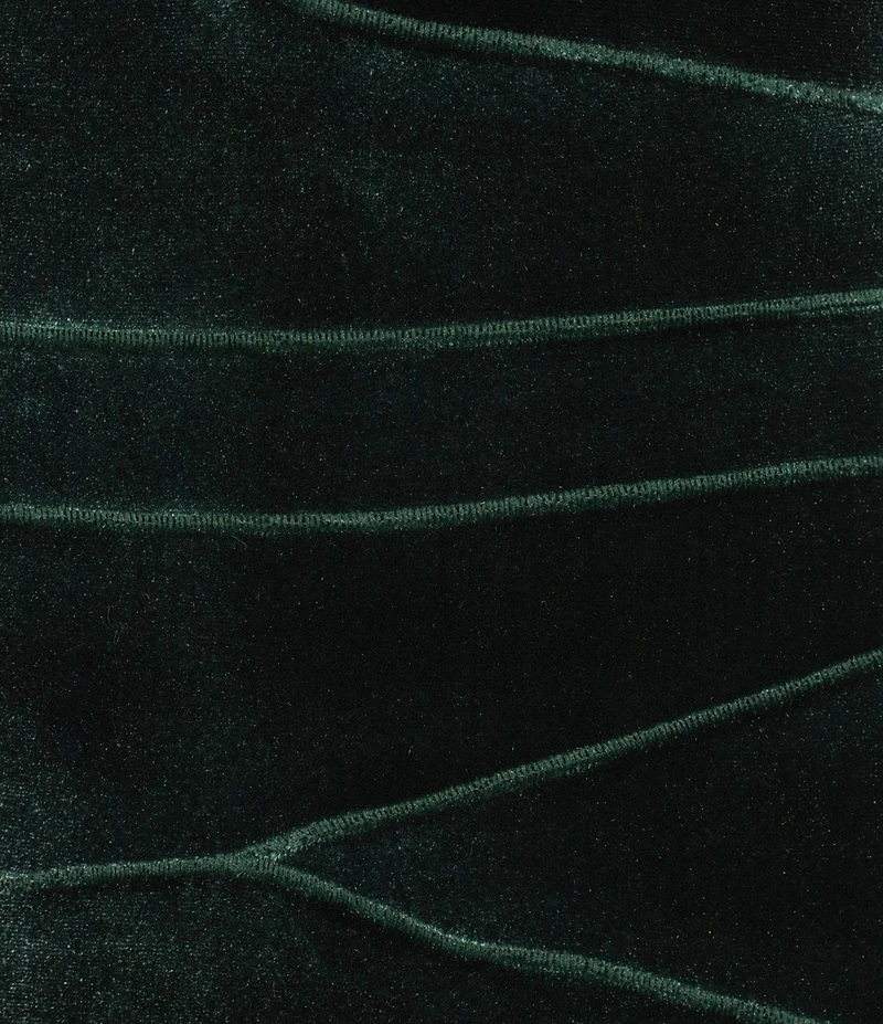 Eva Varro Velvet Round Neck 3/4 Sleeve Midi Dress