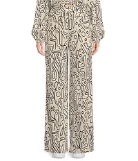 Every Abstract High Rise Wide Leg Coordinating Pants