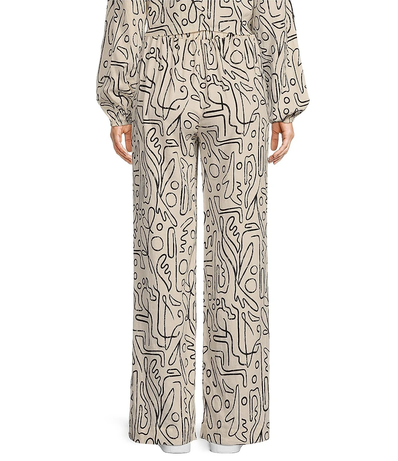 Every Abstract High Rise Wide Leg Coordinating Pants