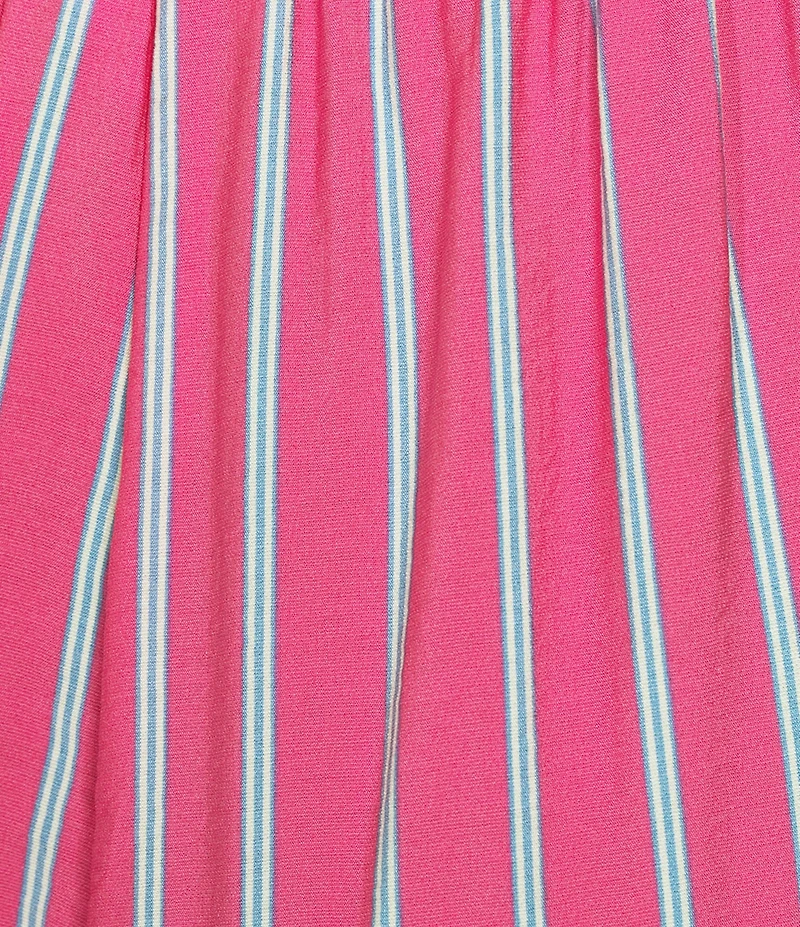 Every Coordinating Striped Pocketed Pull-On Wide Pants