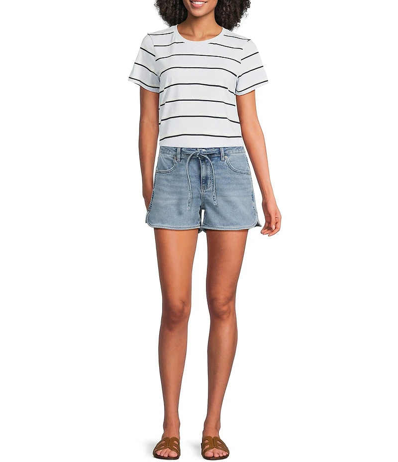 Every Cotton-Blend Tie Waist Shorts