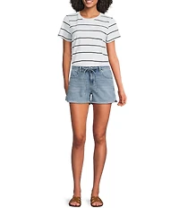 Every Cotton-Blend Tie Waist Shorts