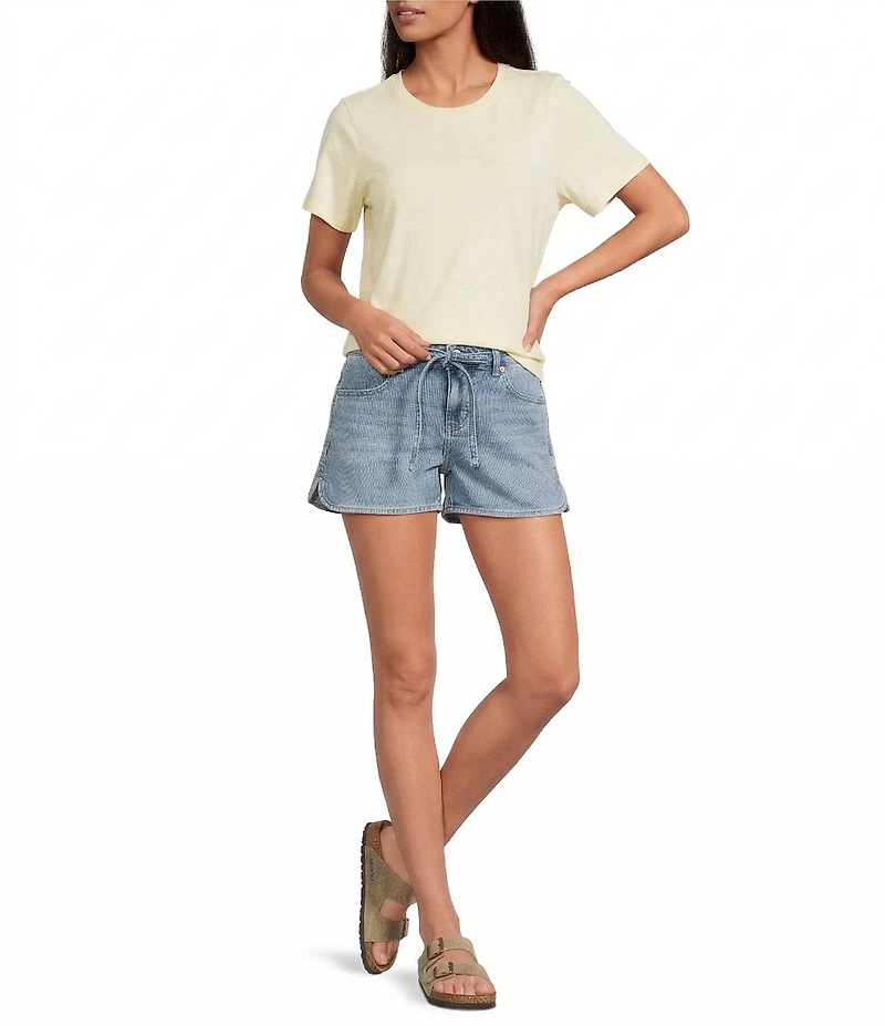 Every Cotton-Blend Tie Waist Shorts