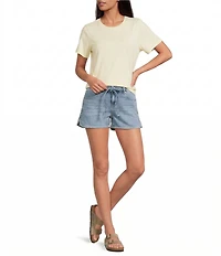 Every Cotton-Blend Tie Waist Shorts