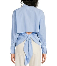 Every Cotton Long Sleeve Stripe With Open Back Top