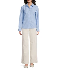 Every Cotton Long Sleeve Stripe With Open Back Top