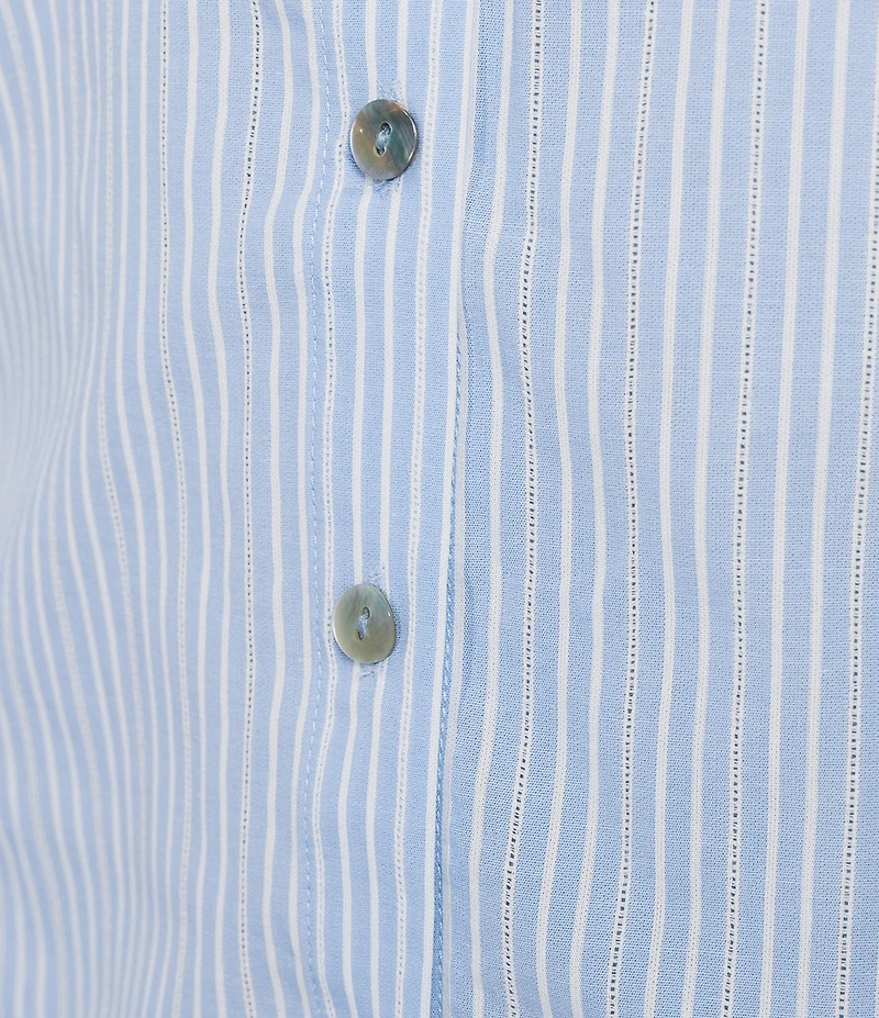 Every Cotton Long Sleeve Stripe With Open Back Top