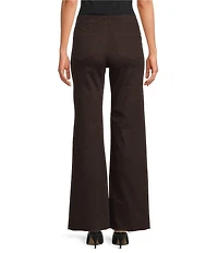 Every Denim Flat Front High Rise Frayed Hem Pants