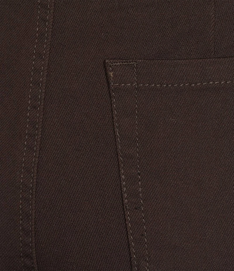 Every Denim Flat Front High Rise Frayed Hem Pants