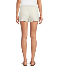 Every Denim Mid-Rise Raw Hem Mini Shorts