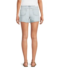 Every Denim Mid Rise Raw Hem Mini Shorts
