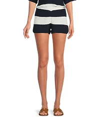 Every Honeycomb Stripe Knit Pull On Shorts