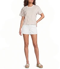 Every Knit Crew Neck Short Sleeve Boxy Tee
