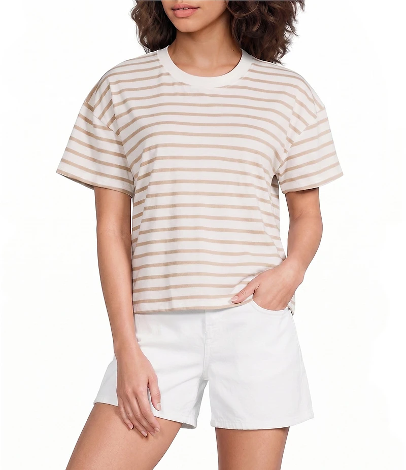 Every Knit Crew Neck Short Sleeve Boxy Tee