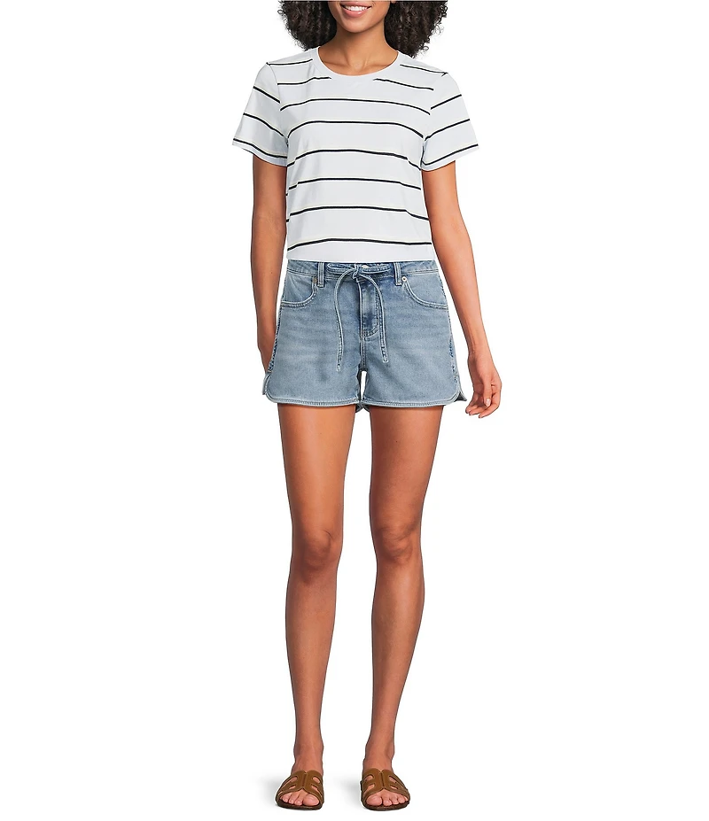 Every Knit Crew Neck Short Sleeves Tee Shirt