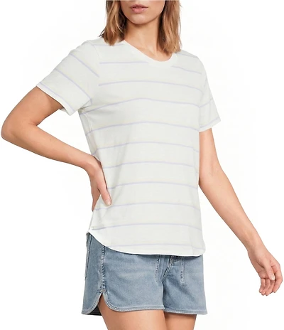 Every Knit Crew Neck Short Sleeves Tee Shirt