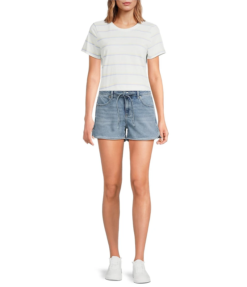 Every Knit Crew Neck Short Sleeves Tee Shirt