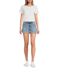 Every Knit Crew Neck Short Sleeves Tee Shirt